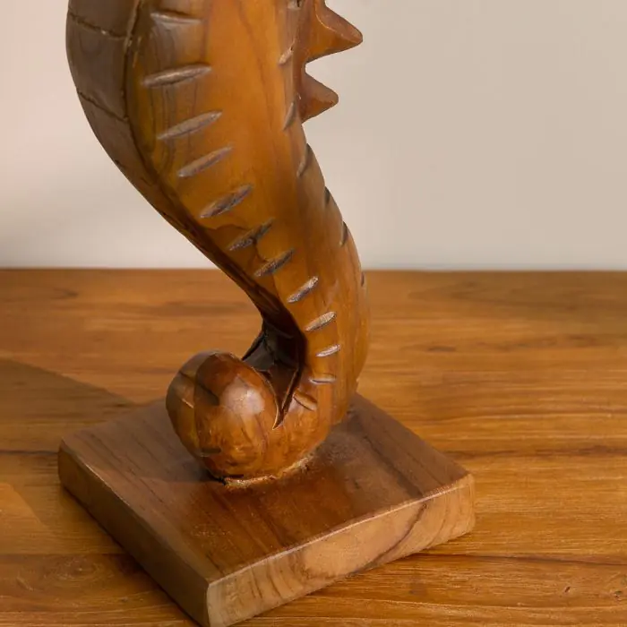 Reclaimed Teak Root Sculpture - Seahorse - 4