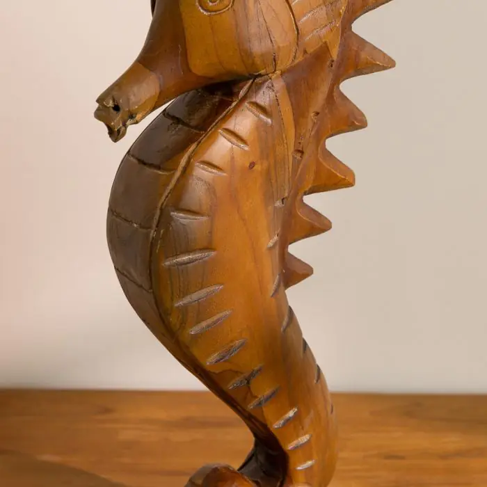 Reclaimed Teak Root Sculpture - Seahorse - 5