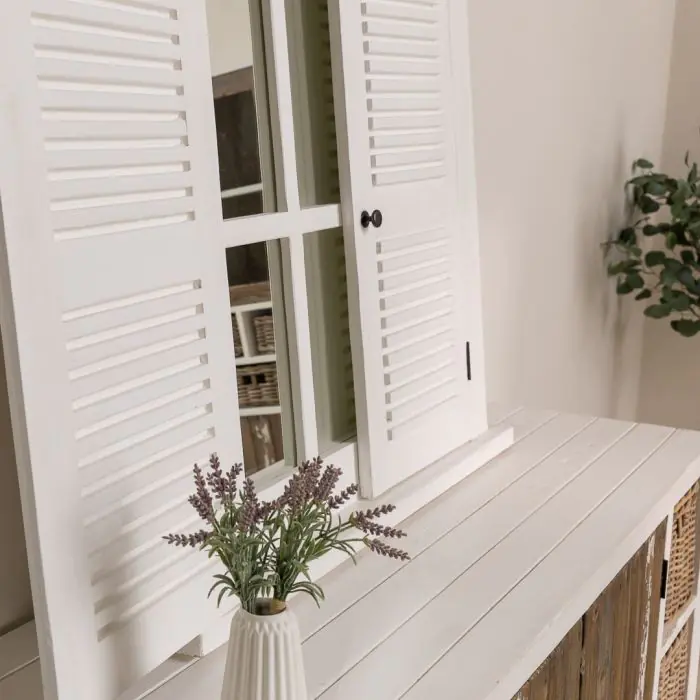 Shabby Chic Window Shutter Mirror - 1