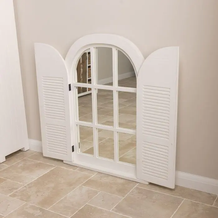 Shabby Chic Window Shutter Mirror - 3