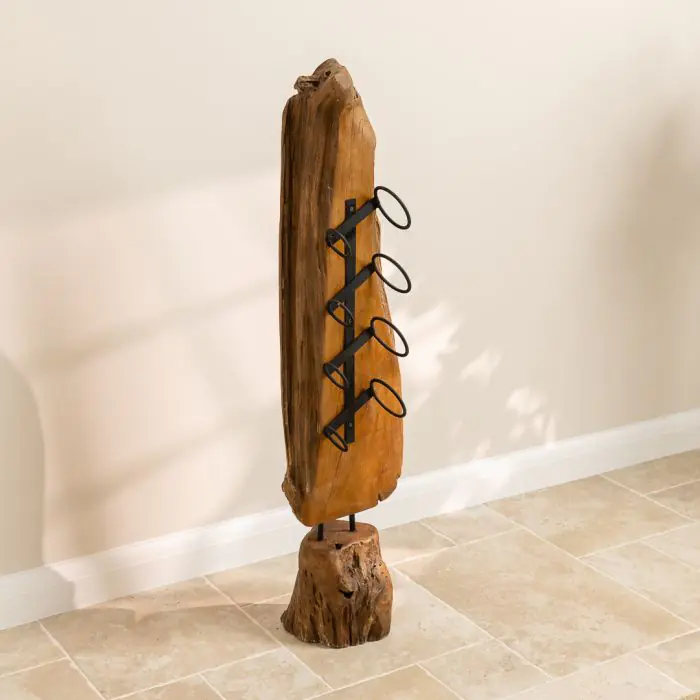 Reclaimed Teak Root Wine Rack - 1