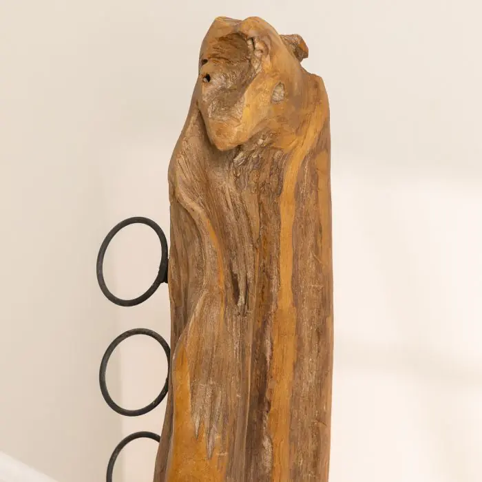 Reclaimed Teak Root Wine Rack - 4