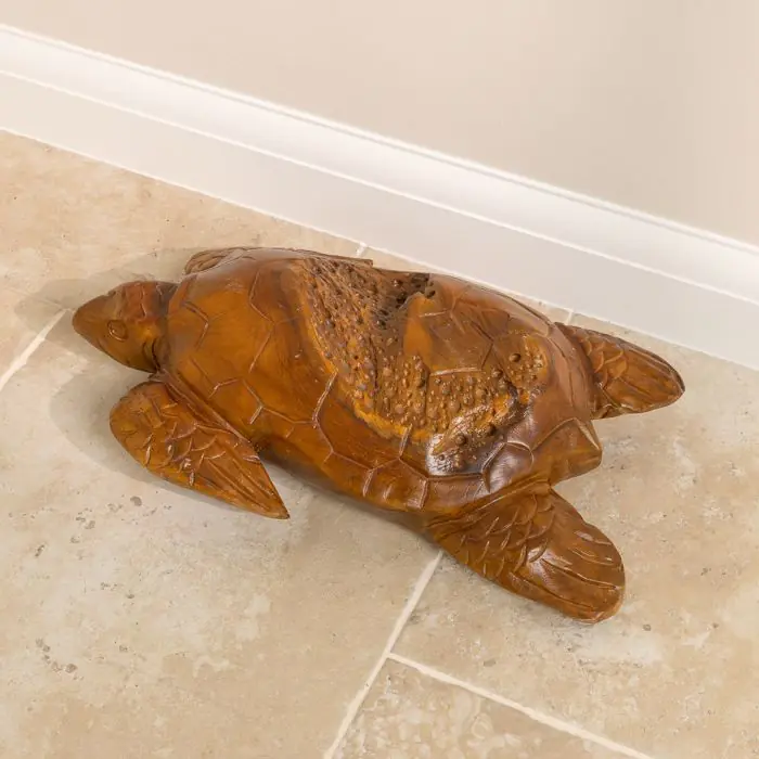 Reclaimed Teak Root Sculpture - Turtle - 2