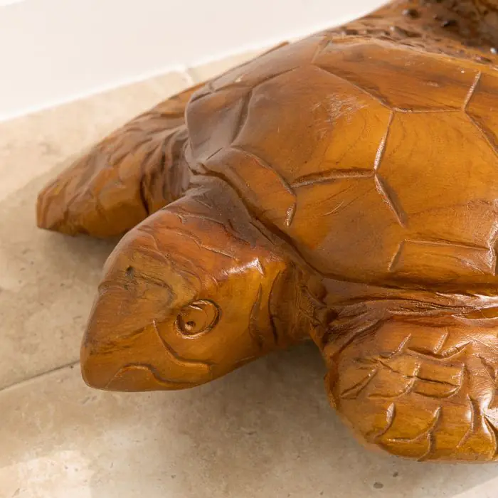 Reclaimed Teak Root Sculpture - Turtle - 4