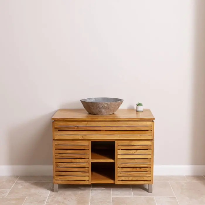 Diva Washstand with Cupboards, Drawer and Shelves - 105cm X 80cm - 3