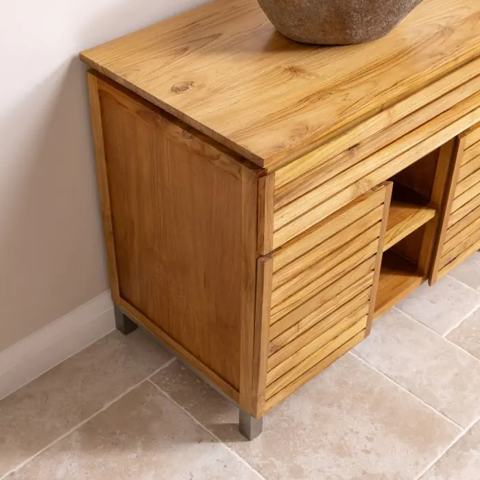 Diva Washstand with Cupboards, Drawer and Shelves - 105cm X 80cm - 8