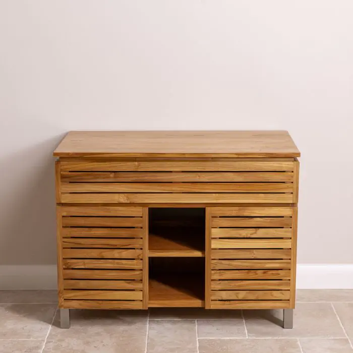 Diva Washstand with Cupboards, Drawer and Shelves - 105cm X 80cm - 4