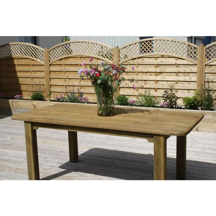 2.4m Douglas Fir Woodland Table with 6 Woodland Armchairs - 6