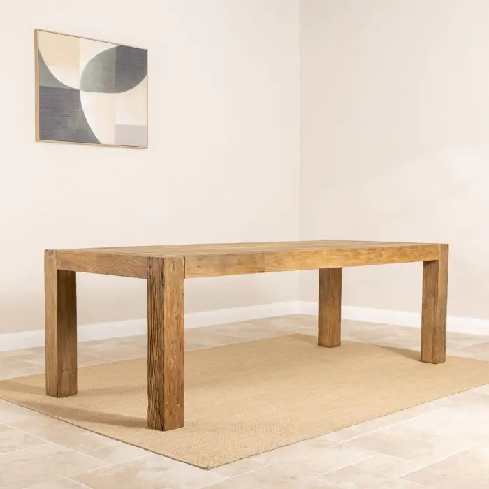 2.4m Reclaimed Elm Chunky Style Dining Table - 3
