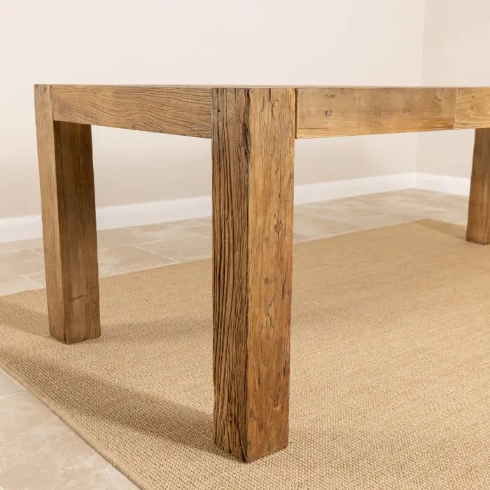 2.4m Reclaimed Elm Chunky Style Dining Table - 6