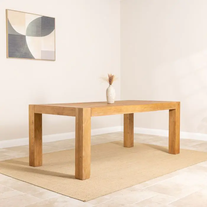 2m Reclaimed Elm Chunky Style Dining Table - 1