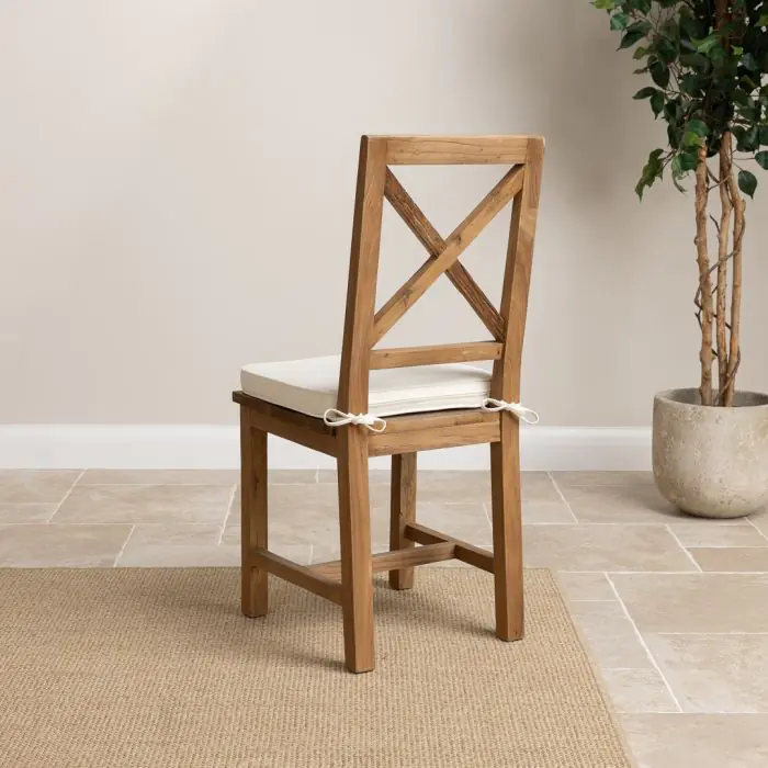 Reclaimed Elm Cross Back Dining Chair - 1