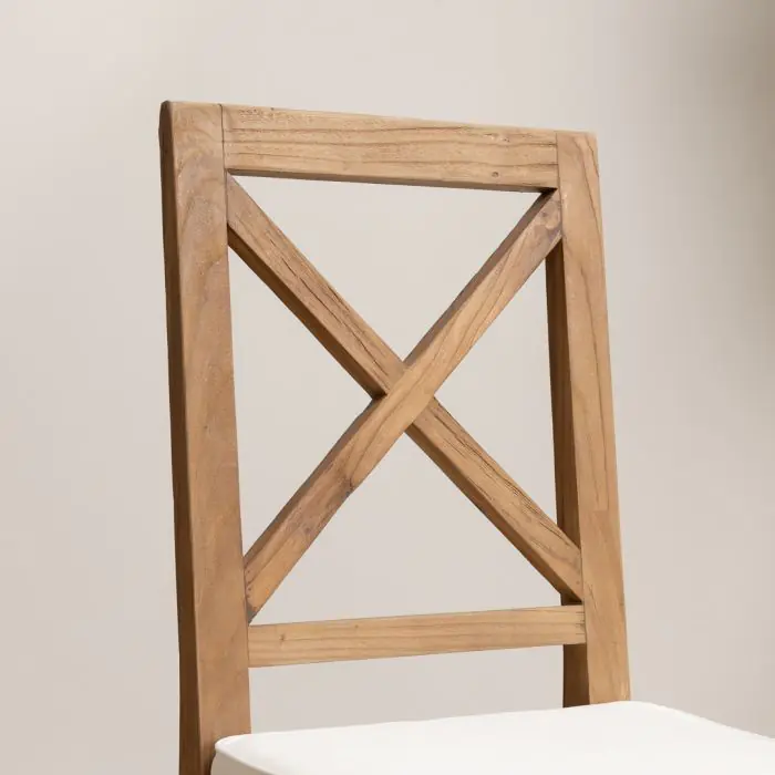 Reclaimed Elm Cross Back Dining Chair - 2
