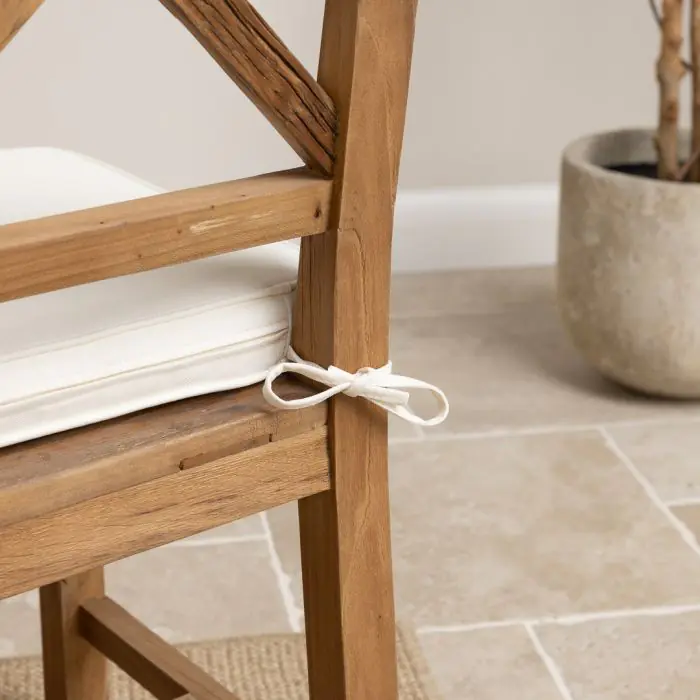 Reclaimed Elm Cross Back Dining Chair - 4