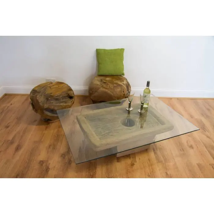 Teak Root Ball Stool / Display Stand - Circular - 4