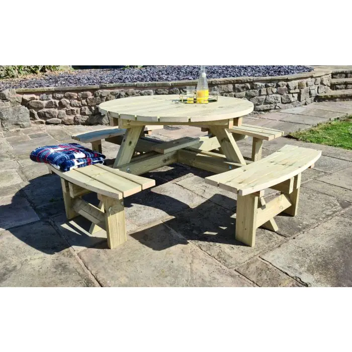 Hustyns Circular Picnic Bench - 3