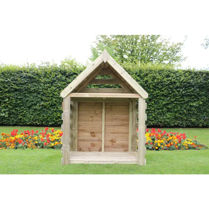Hustyns Triangle Log Store with Shelf - 2 Sizes - 3