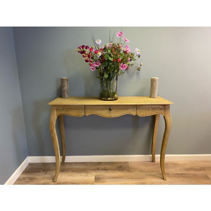 American Oak Grey Wash Hall Table Sustainable Furniture
