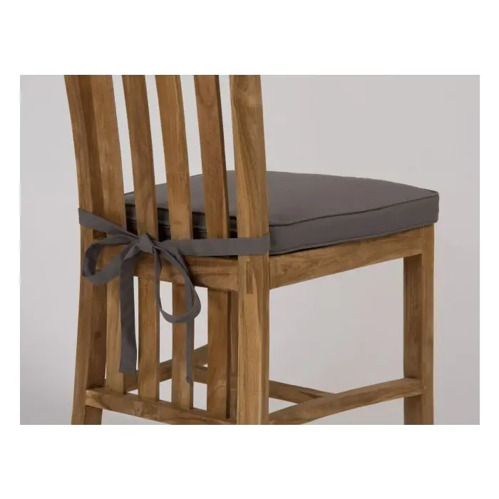 1.4m Reclaimed Teak Root Square Block Dining Table With 6 Vikka Chairs  - 11