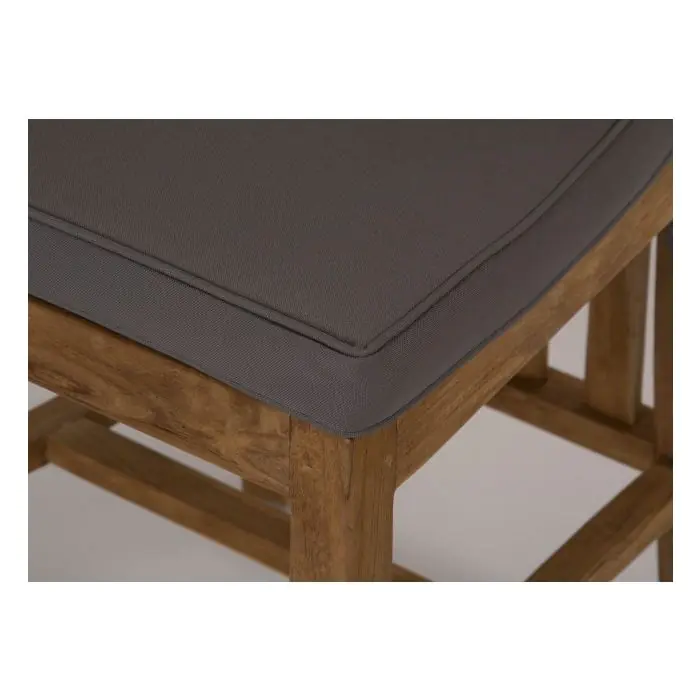 1.4m Reclaimed Teak Root Square Block Dining Table With 6 Vikka Chairs  - 10