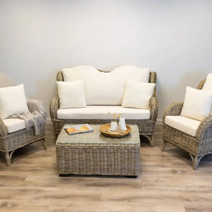 Jumo Natural Wicker Sofa Set - 6