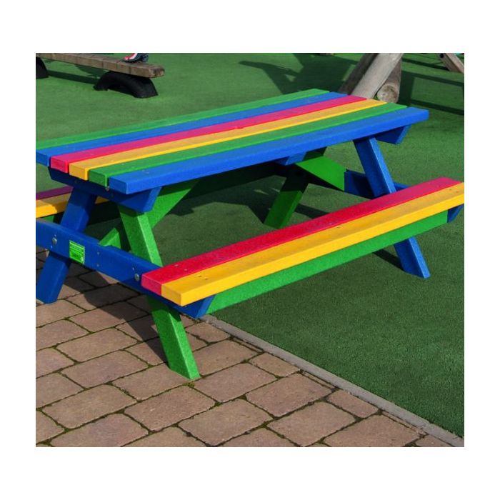 Heavy duty recycled plastic store picnic tables benches