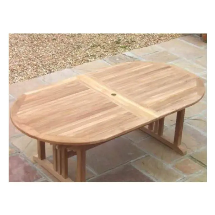 1.9m Teak Oval Pedestal Table with 8 Marley Chairs - 1