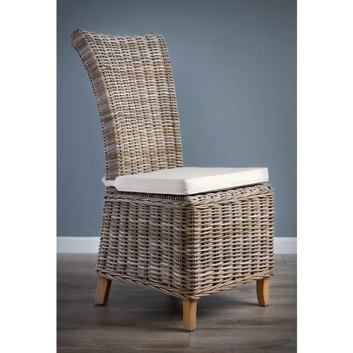 1.8m Reclaimed Teak Circular Pedestal with 8 Latifa Chairs - 12