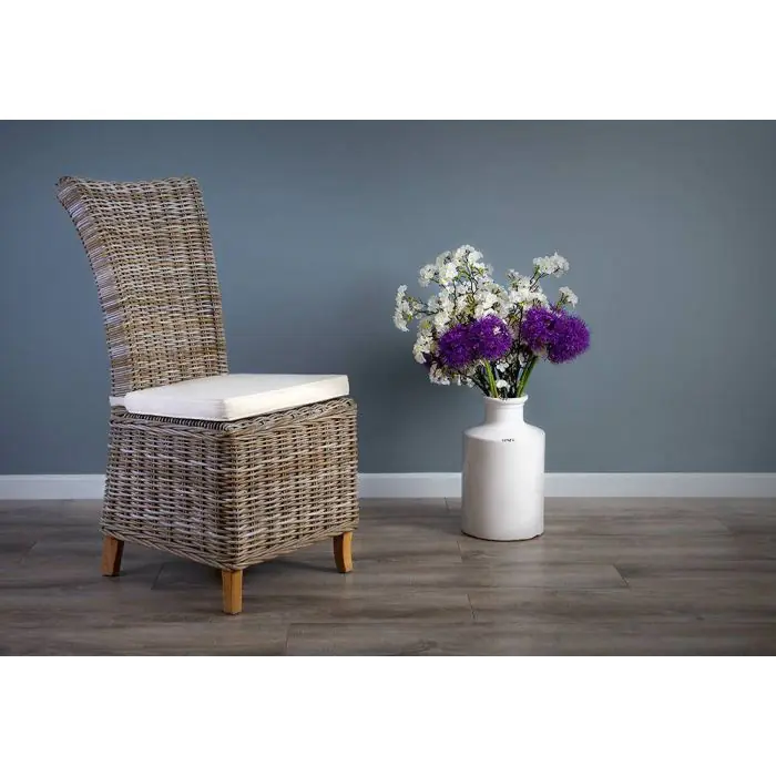 Latifa Natural Wicker Dining Chair - 2