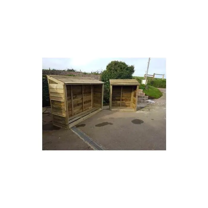 Swedish Redwood Log Store - 2 Sizes - 2