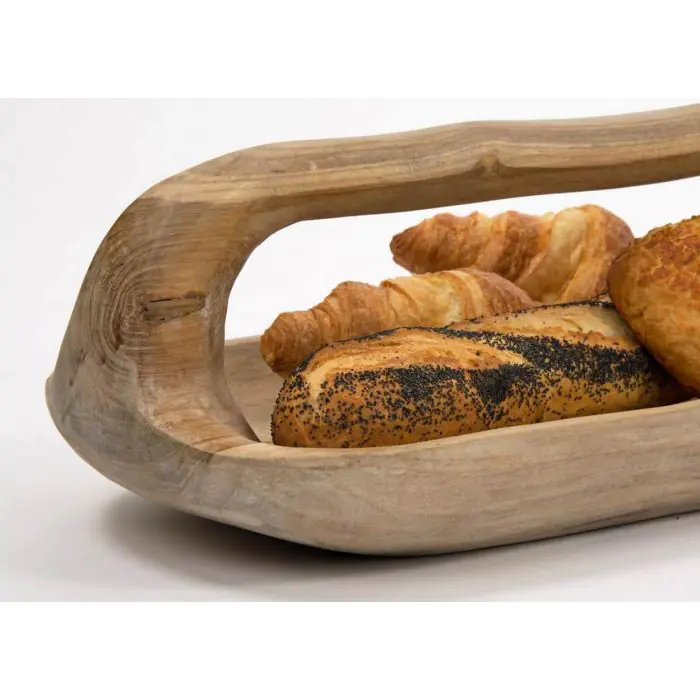 Reclaimed Teak Root Bowl With Handle - 5