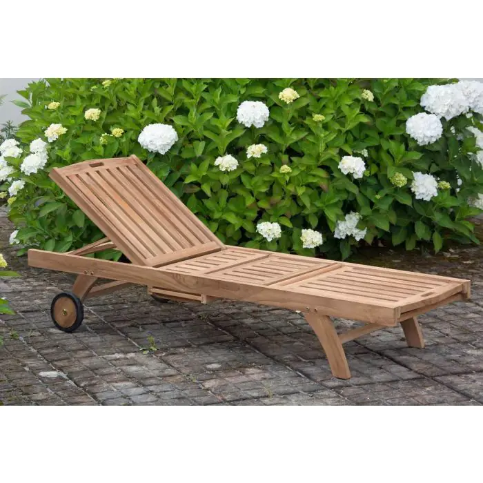 Luxury Richmond Teak Sun Lounger - 2