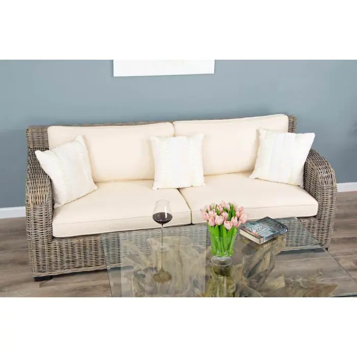 Manga Natural Wicker 2 or 3 Seater Sofa - 3