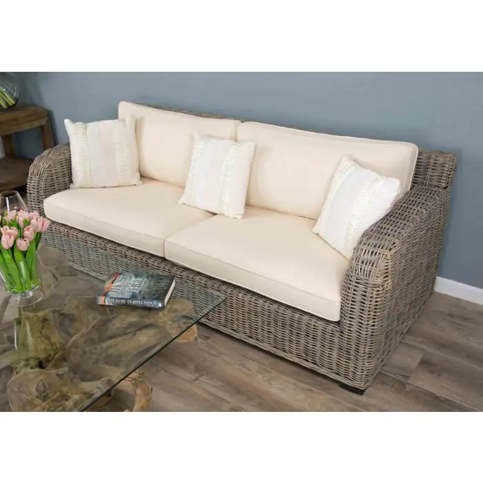 Manga Natural Wicker 2 or 3 Seater Sofa - 4