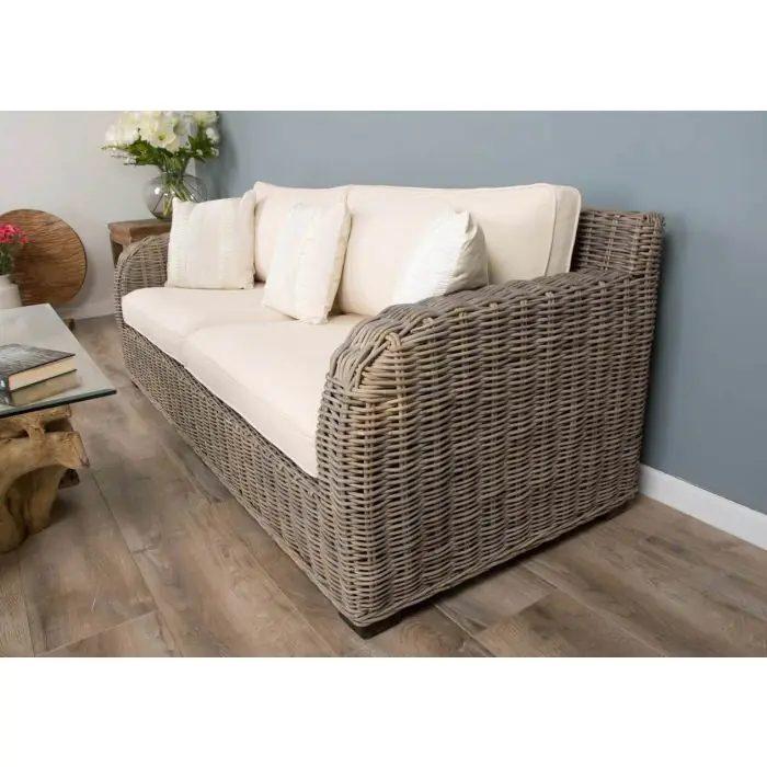 Manga Natural Wicker 2 or 3 Seater Sofa - 6