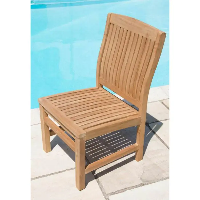 1.2m Teak Rectangular Folding Table with 4 Marley Chairs  - 7