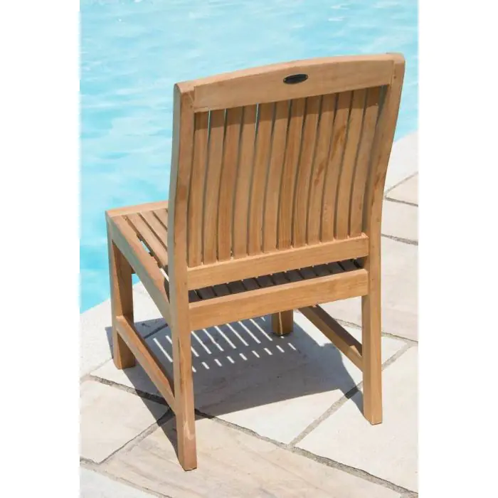 1.2m Teak Rectangular Folding Table with 4 Marley Chairs  - 8
