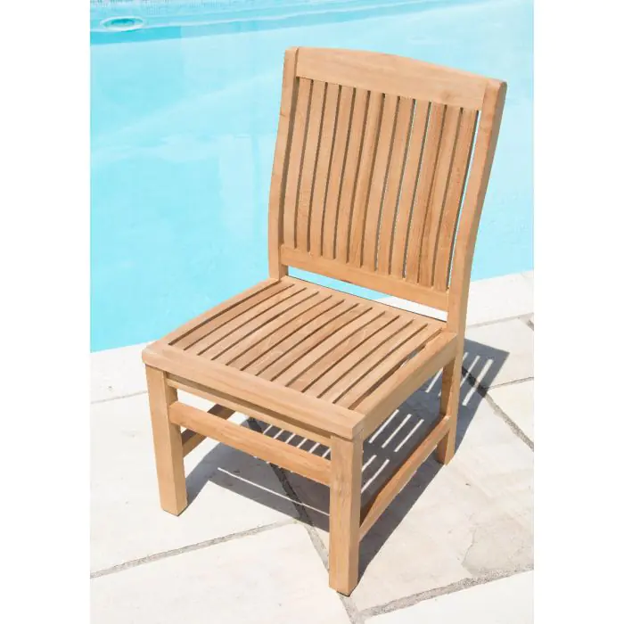 1.5m Reclaimed Teak Outdoor Open Slatted Dartmouth Table with 6 Marley Armchairs - 9