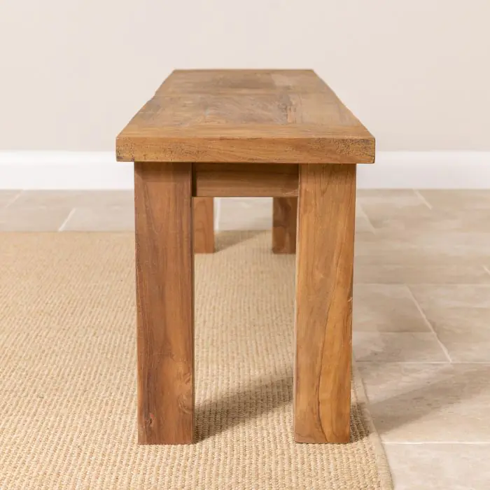 1.6m Reclaimed Teak Mexico Backless Bench - 2