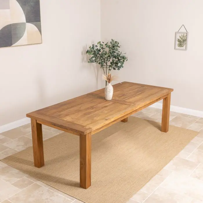 2.4m Reclaimed Teak Mexico Dining Table - 1