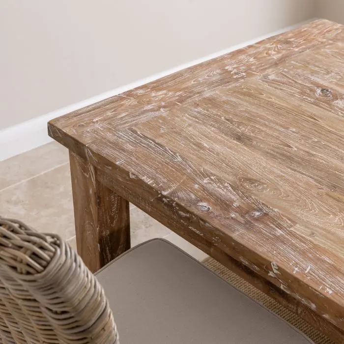 2.6m Reclaimed Teak Mexico Dining Table with 8 Latifa Chairs - 14