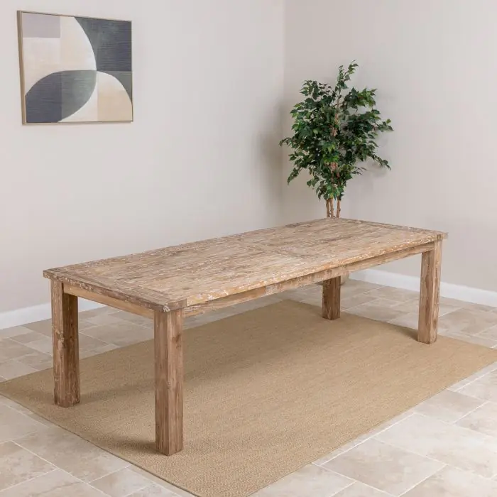 2.6m Reclaimed Teak Mexico Dining Table - 1