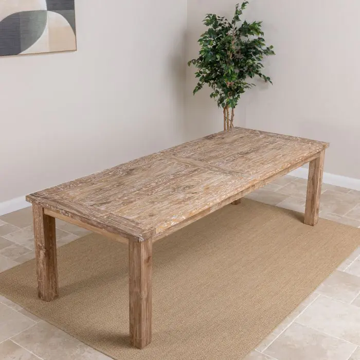2.6m Reclaimed Teak Mexico Dining Table - 2