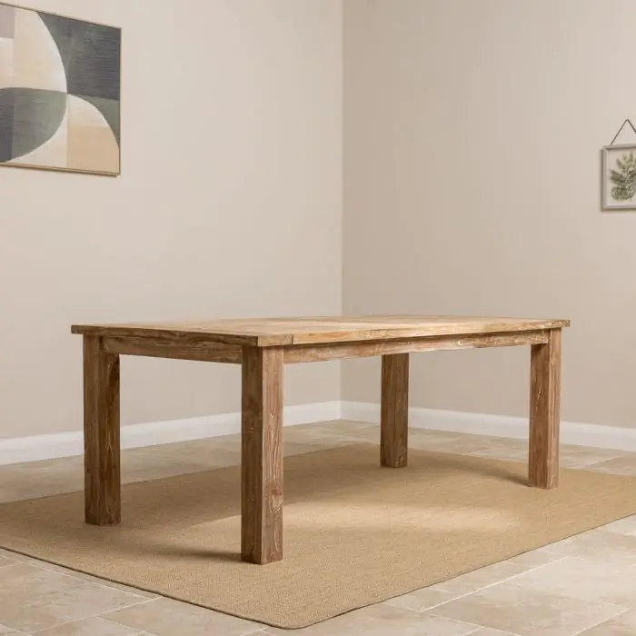 2m Reclaimed Teak Mexico Dining Table - 1