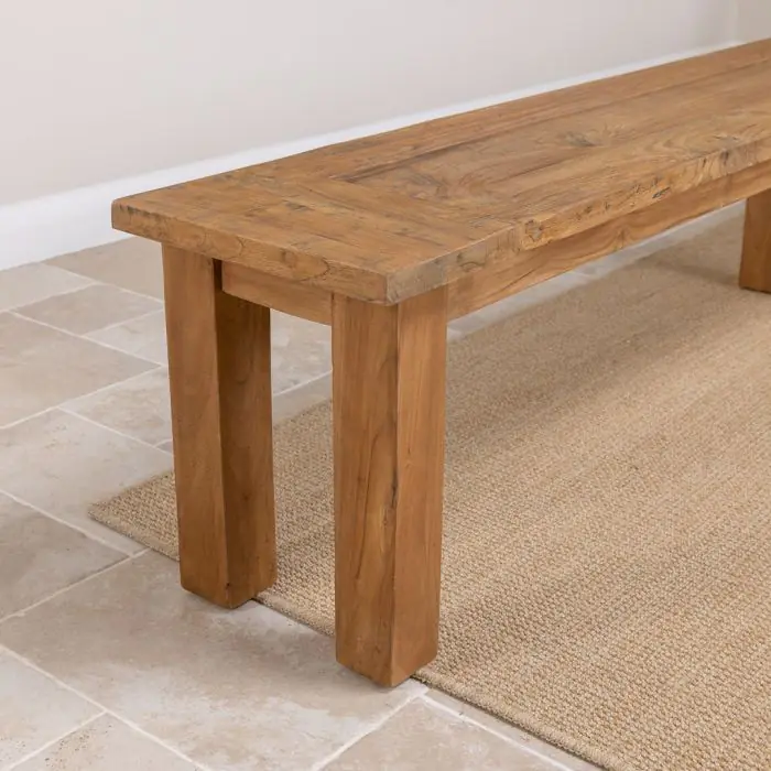 3m Reclaimed Teak Mexico Backless Bench - 2