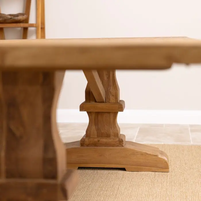 2.4m Reclaimed Teak Monastery Dining Table - 7