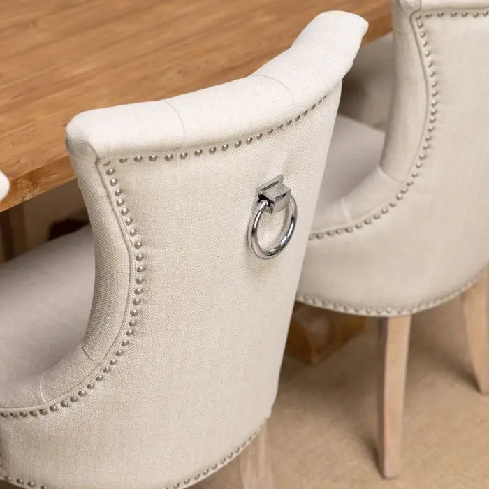 2.4m Reclaimed Teak Monastery Dining Table with 8 Windsor Ring Back Chairs - 8