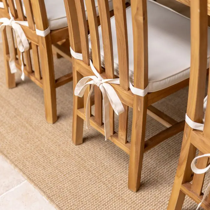 3m Monastery Reclaimed Teak Dining Table with 10 Santos Chairs - 5