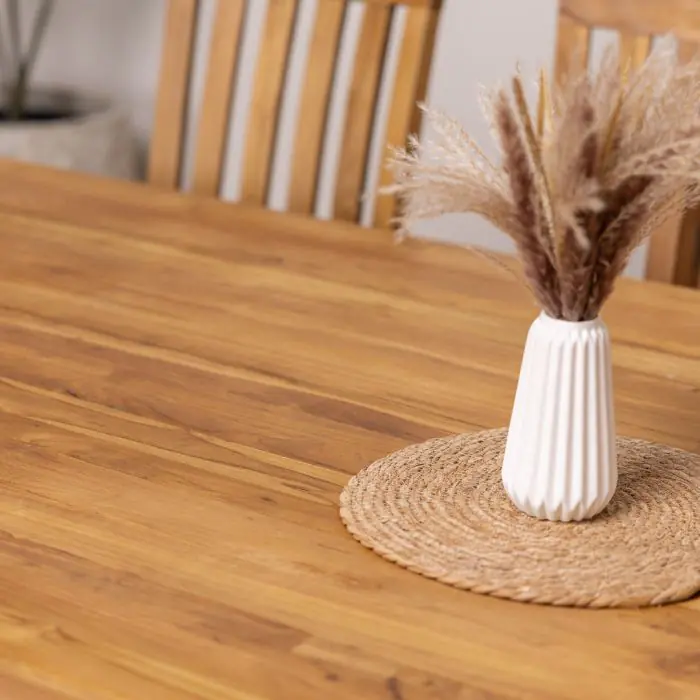 3m Monastery Reclaimed Teak Dining Table with 10 Santos Chairs - 11