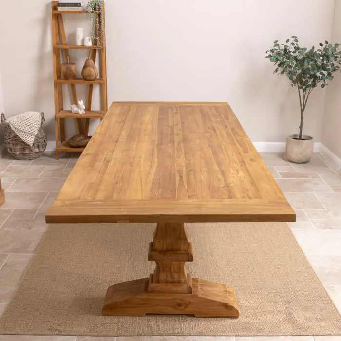 3m Reclaimed Teak Monastery Dining Table - 4